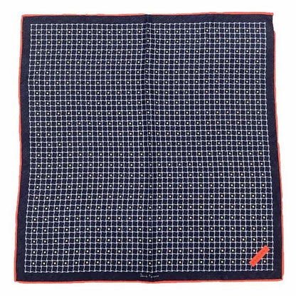 Bvlgari Scarf Navy Silk Pocket Chief Neckerchief