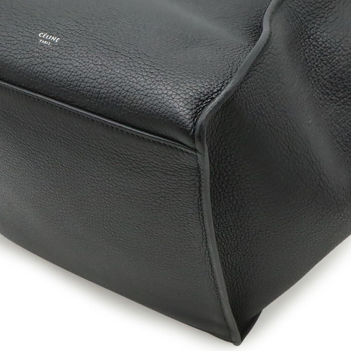 Celine Big Bag Small Handbag 2WAY Shoulder Bag Crossbody Leather Black Black