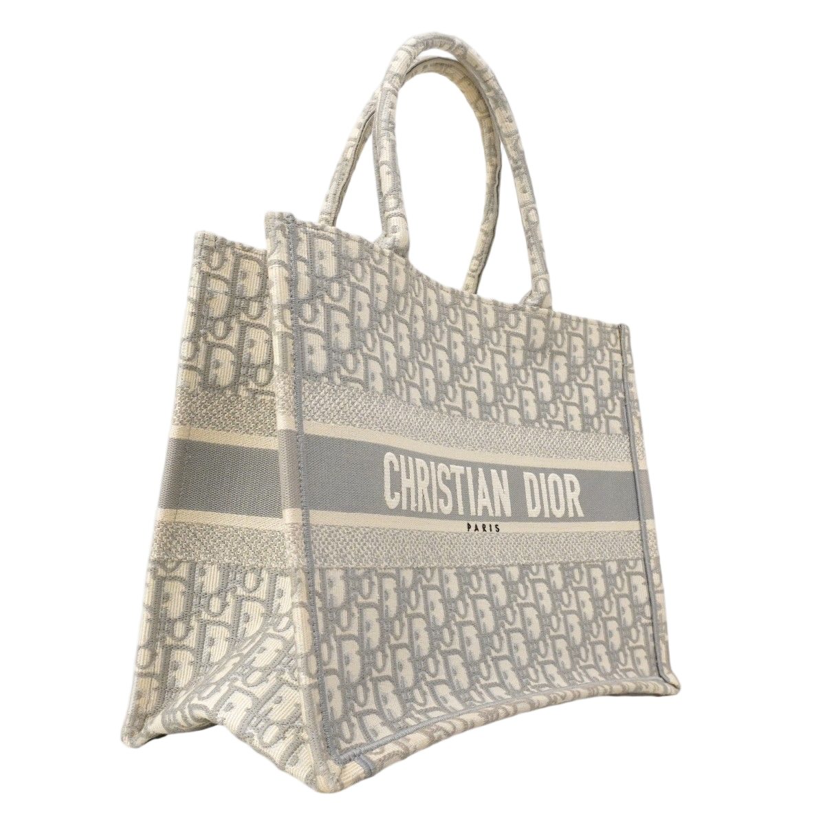 Dior Tote Book Canvas Gray White — view 2