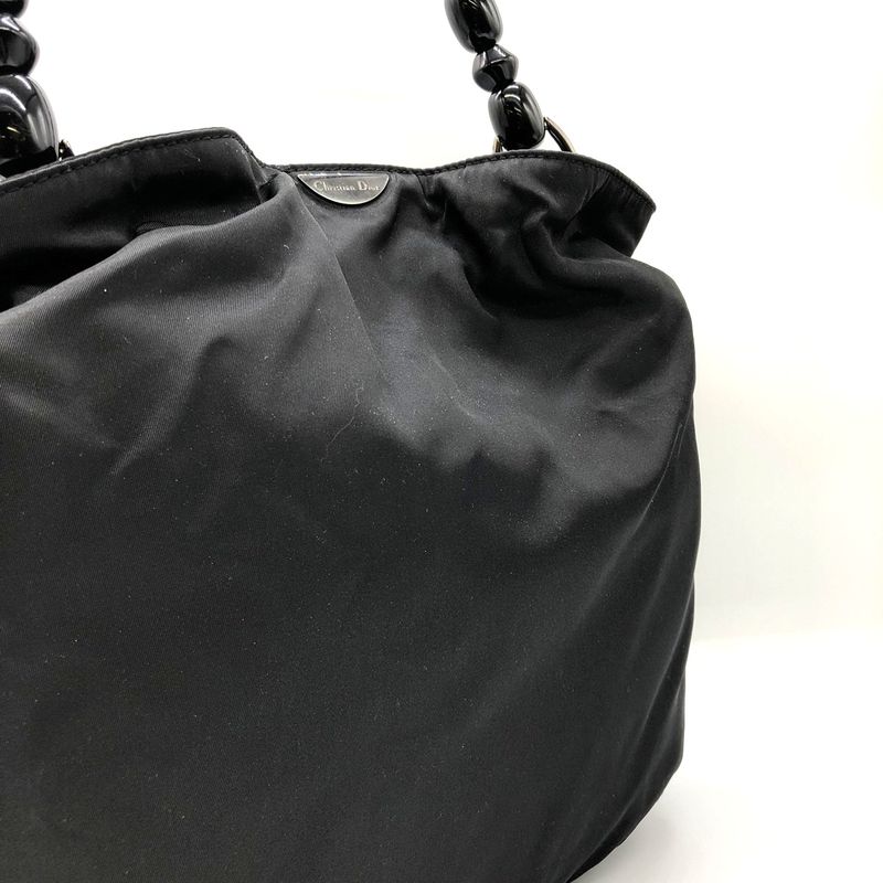 DIOR Handbag Black Maris Pearl Handbag Nylon Women