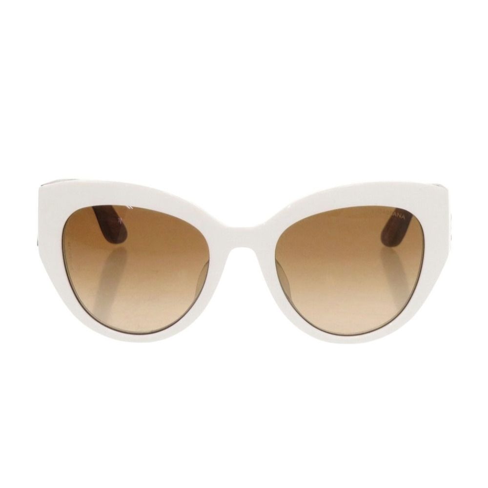Dolce & Gabbana Sicilian Carre White Acetate Wood Blue