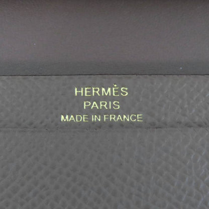Hermes Bearn Mini Etoupe Vaux Epson Gold Hardware H Logo Hardware Mini Wallet