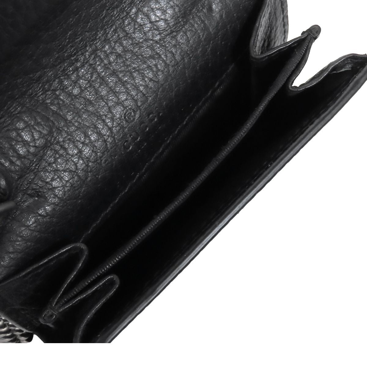 Gucci Dionysus Chain Coin Purse Black Leather Wallet — view 4