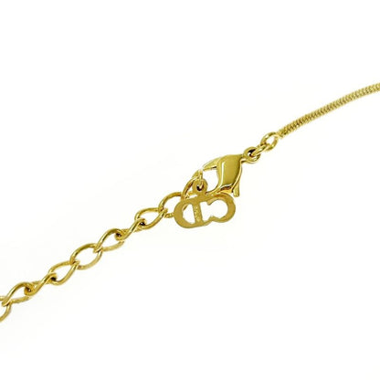 Christian Dior GP D Logo Necklace Women's Gold 408102 Necklace