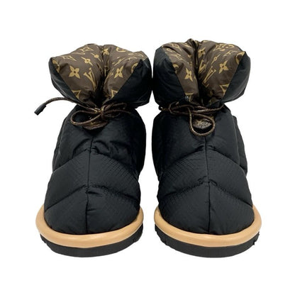 Louis Vuitton Pillow Line Monogram Boots Short Boots Shoes Nylon Black Brown