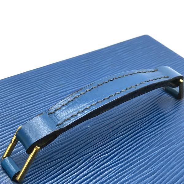 Louis Vuitton Epi Boite Atu Mini Trunk Blue Handbag