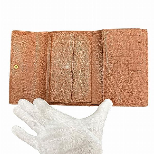 Louis Vuitton Monogram Porte Trésor Etui Chequier M61200 Trifold Wallet Unisex