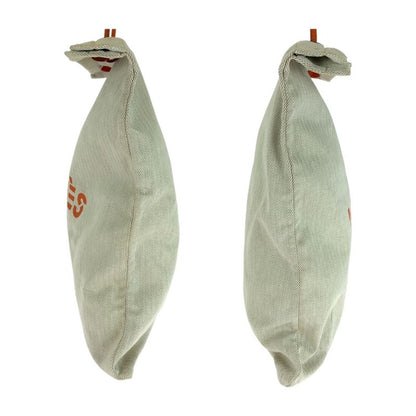 Hermes Aline GM White Orange Gold Hardware Canvas/toile Chevron Tote Bag Women