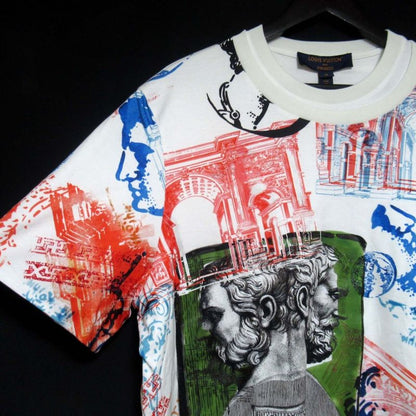 21aw Louis Vuitton Fornasetti Graphic Print Short Sleeve T-Shirt M Size White