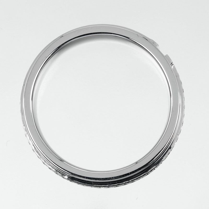 Tiffany & Co T Wide 18kwhite Gold × Diamond #10 Ladies 6.92g Ring