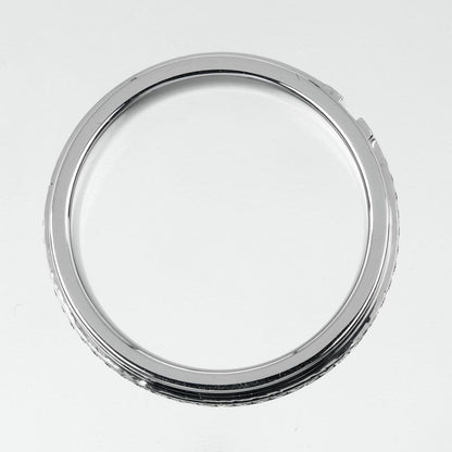 Tiffany & Co T Wide 18kwhite Gold × Diamond #10 Ladies 6.92g Ring