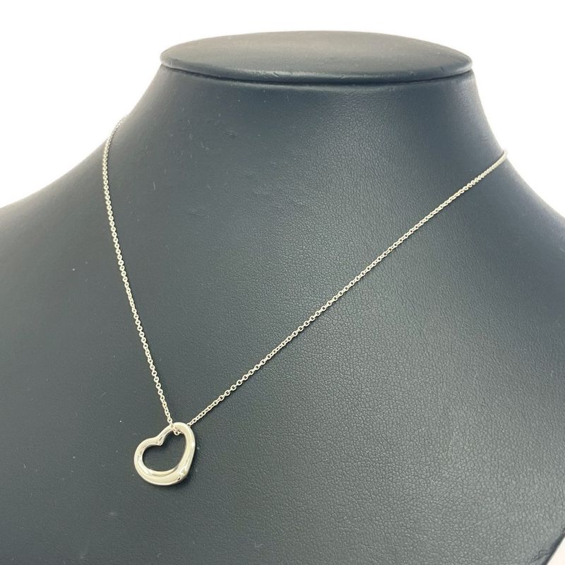Tiffany & Co Silver Open Heart Necklace 2.2g 925 Engraved 448913 Necklace