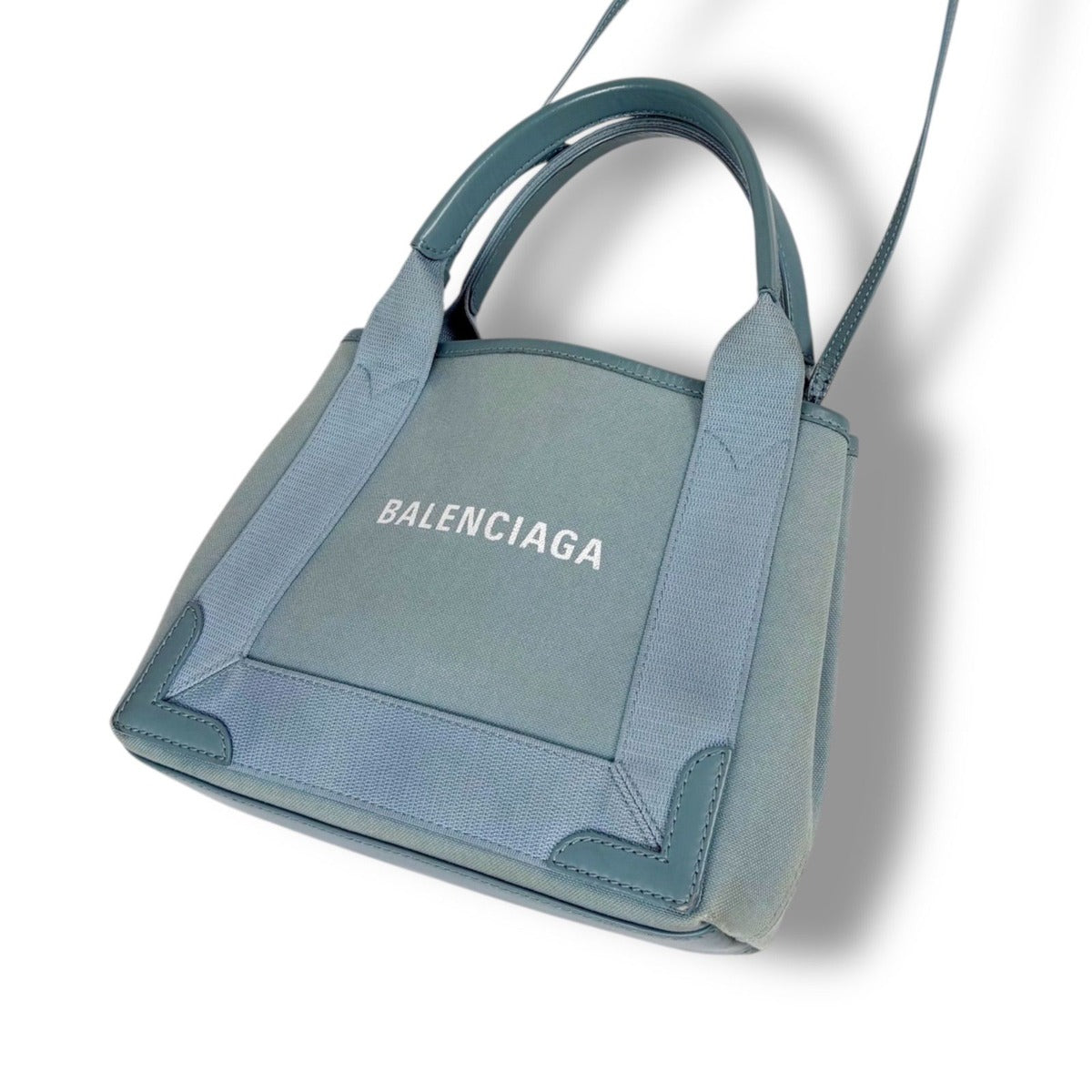 Balenciaga Navy Cabas Xxs Mini Tote Shoulder Bag 2-Way Light Blue — view 12
