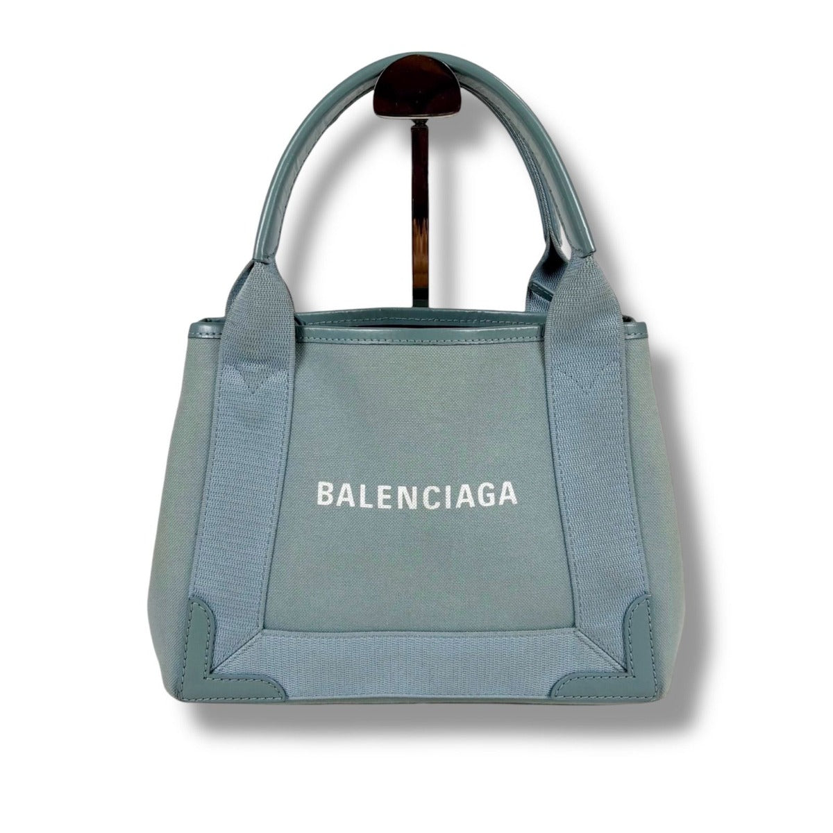 Balenciaga Navy Cabas Xxs Mini Tote Shoulder Bag 2-Way Light Blue