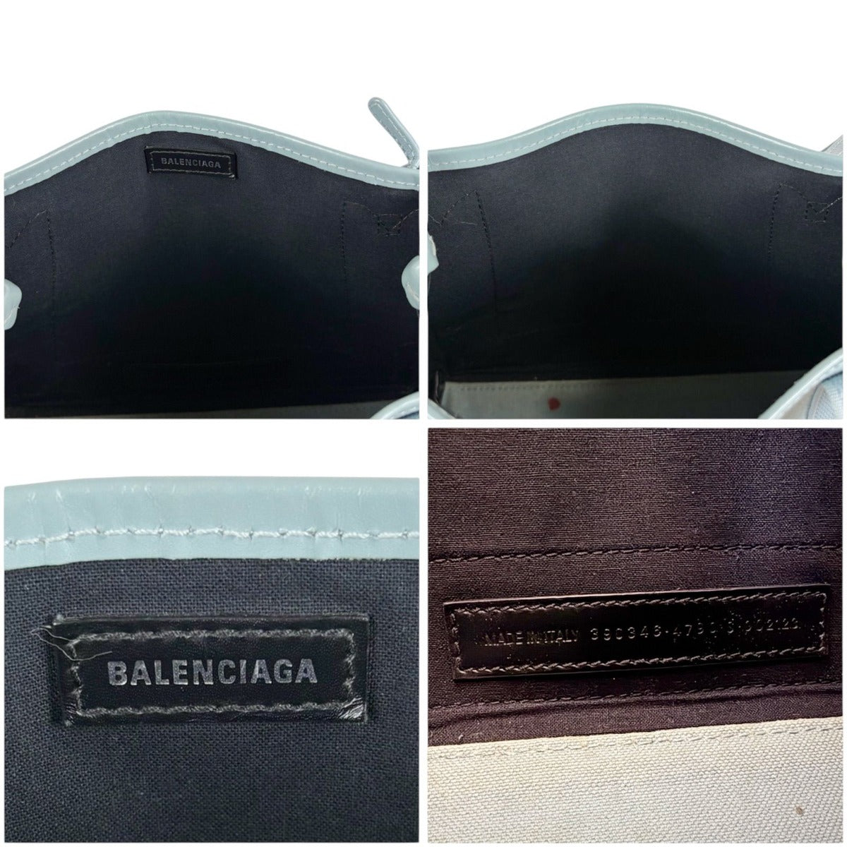 Balenciaga Navy Cabas Xxs Mini Tote Shoulder Bag 2-Way Light Blue — view 8