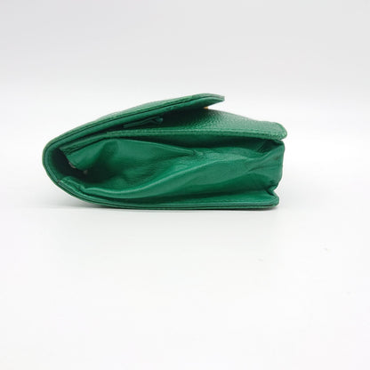 Chanel Pouch Caviar Leather Green CC Logo — view 4