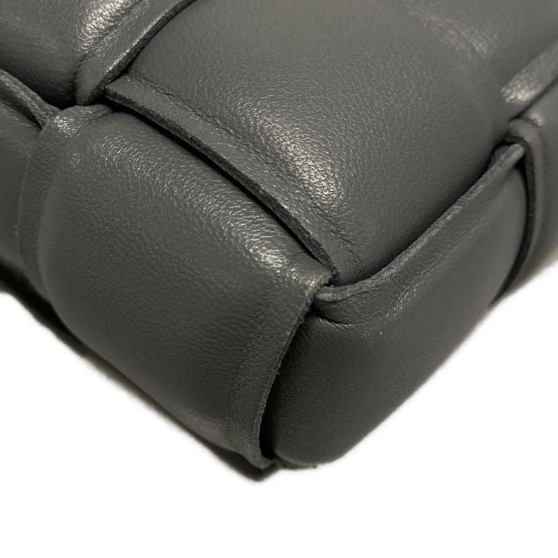 Bottega Veneta Shoulder Bag Padded Cassette 591970 Gray Lambskin