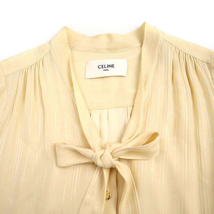 Celine Lavalliere Dress Lavalliere Silk Jacquard Dress 2r12l550v.03ch Beige 34
