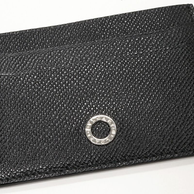 Bulgari Card Case Pass Case Bulgari Man Calf Black And Blue 30405