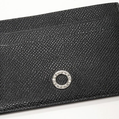 Bulgari Card Case Pass Case Bulgari Man Calf Black And Blue 30405