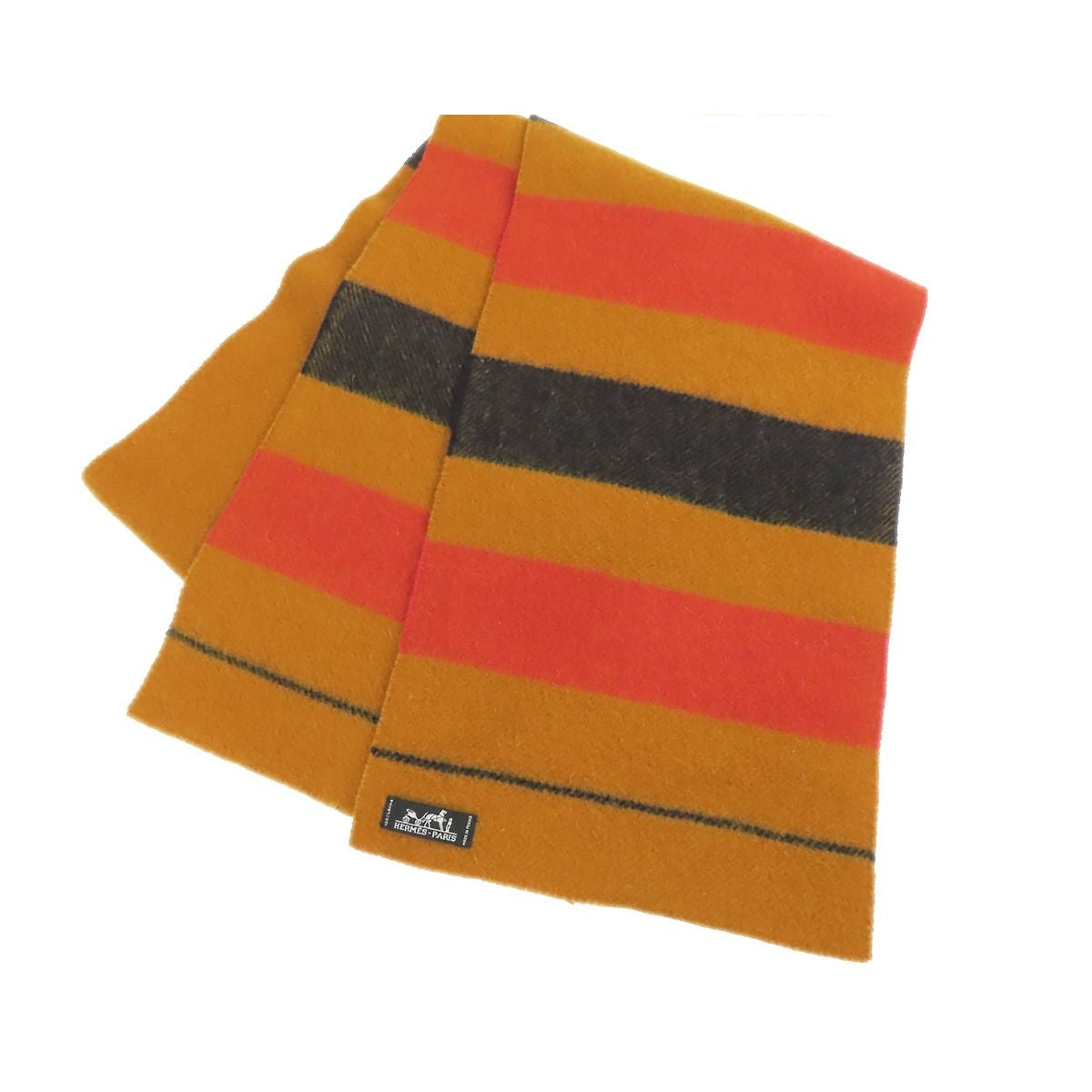 Hermes Rocabar Yellow Navy Red Wool Scarf