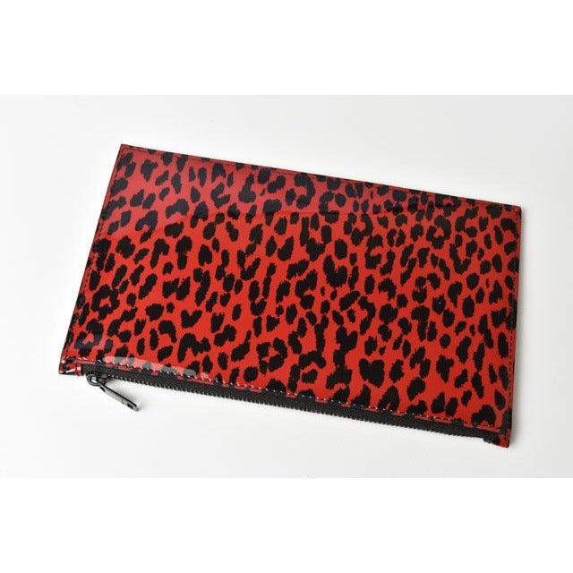 Saint Laurent Paris Flap Pouch Clutch Bag Rouge Black — view 6