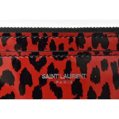 Saint Laurent Paris Flap Pouch Clutch Bag Rouge Black — view 8