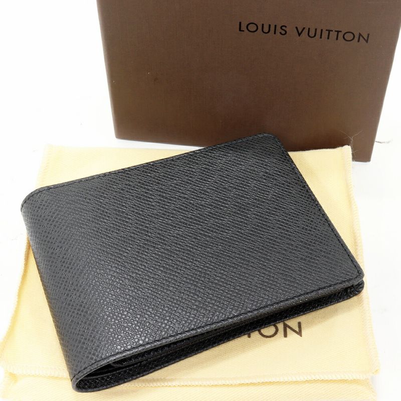 Louis Vuitton Taiga Ardoise Portobier 3 Volle M30422 Folding Wallet Without