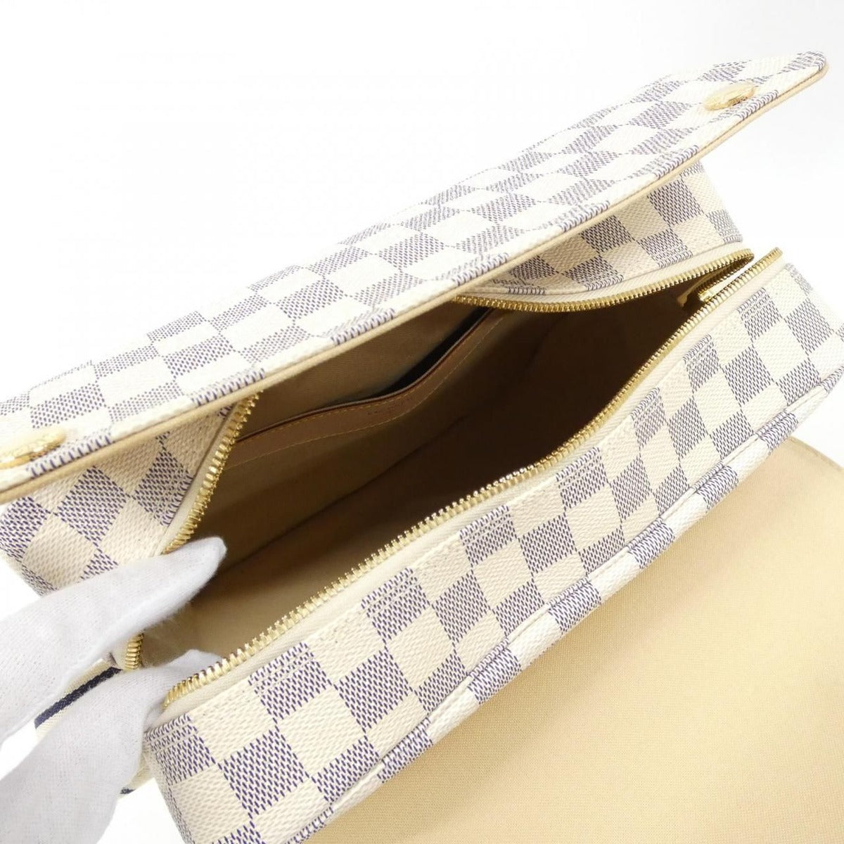 Louis Vuitton Damier Azur Naviglio Shoulder Bag — view 5