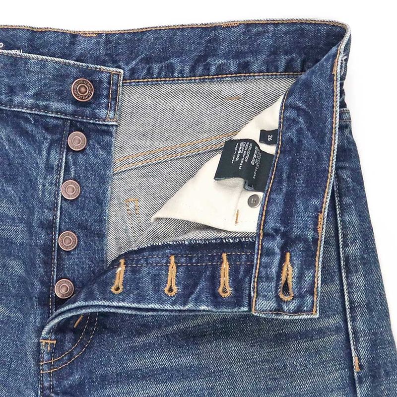 Celine Cut-off Denim N799365m07du 26 Size Blue Denim Pants Women's