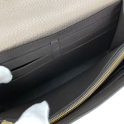 Louis Vuitton Long Wallet Portefeuille Capucines M61249 Leather Beige Gallet LV