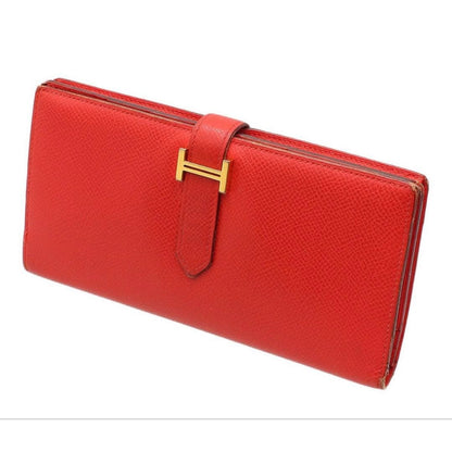 Hermes Leather Bearn Souffle Bifold Wallet — view 4