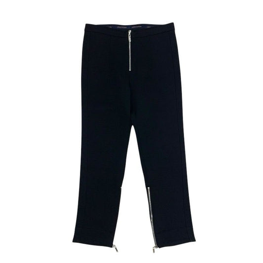 Louis Vuitton Bottoms Wool Pants Logo Black Silver