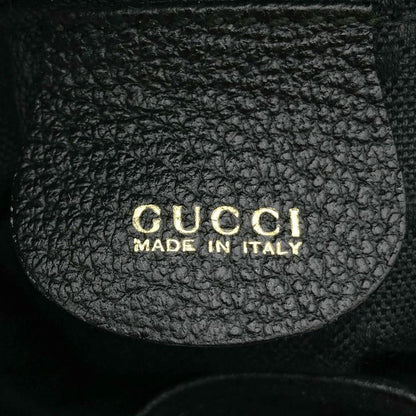 Gucci 00319560030 Backpack Daypack Black Suede/leather Bamboo Women's