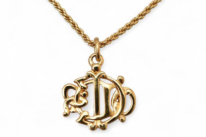 Christian Dior Necklace Christian Dior Vintage GP Emblem Gold