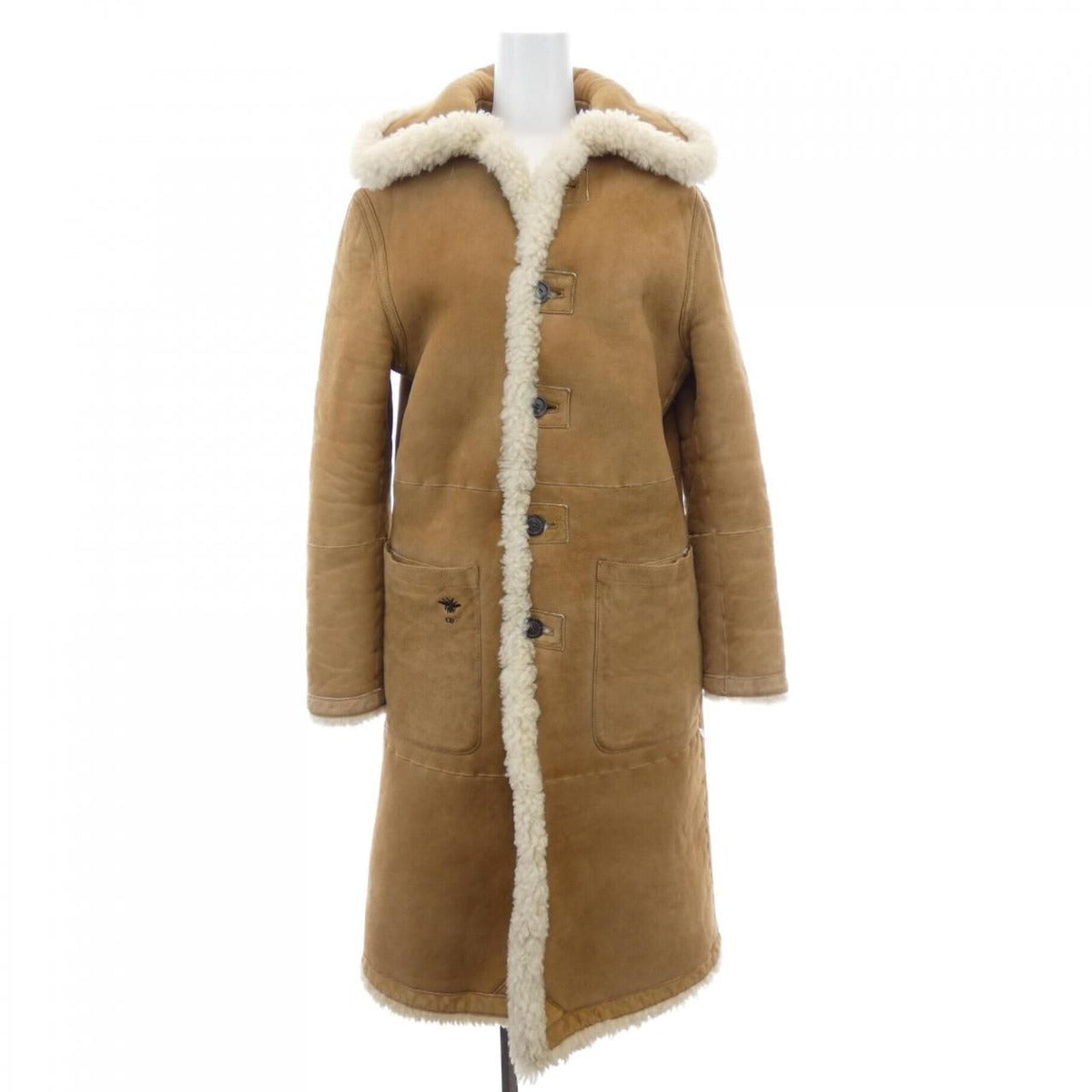 Dior Mouton Coat Brown 42