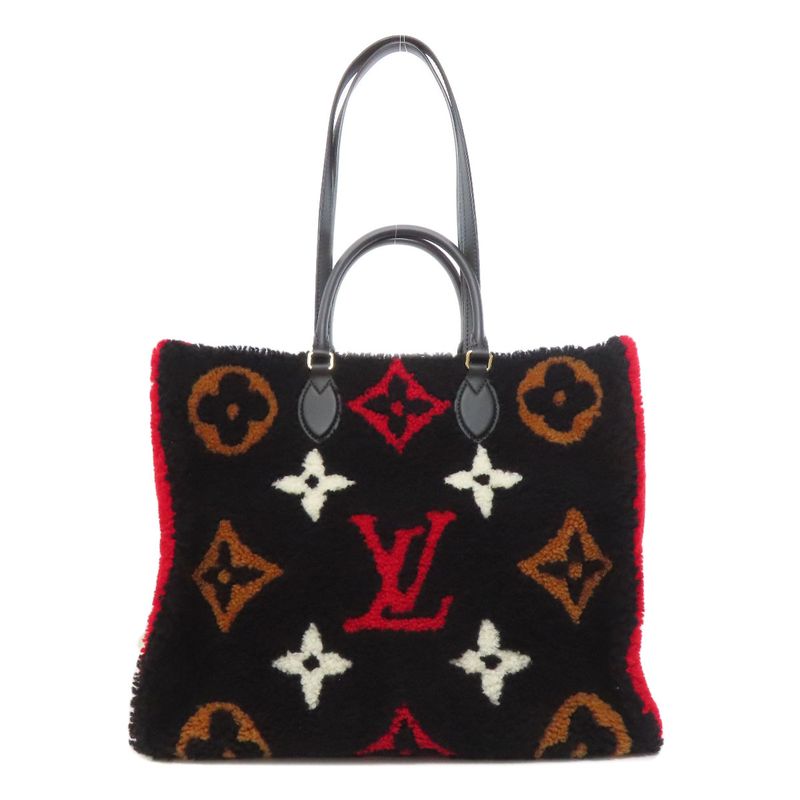 Louis Vuitton M55421 Monogram - Teddy On The Go GM Tote Bag Shearling Women