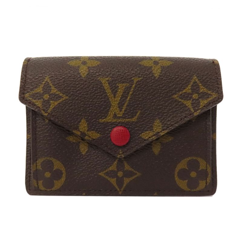 Louis Vuitton M93802 Porte Feuille Marie Card Case Monogram Canvas Women