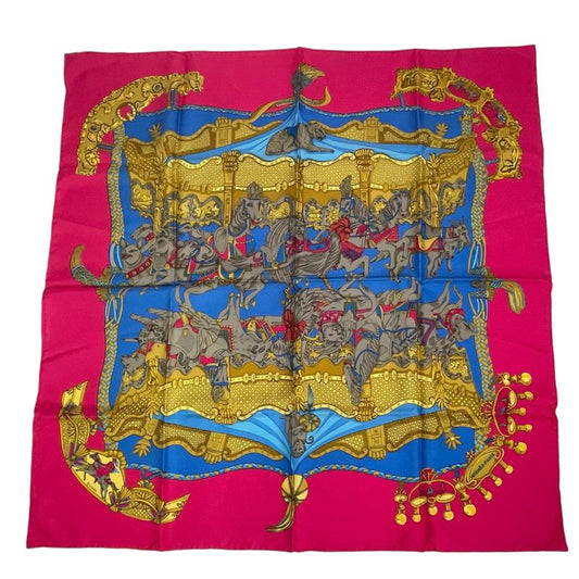 Hermes Carre 90 Silk Tournez Manege Merry-go-round Multicolor