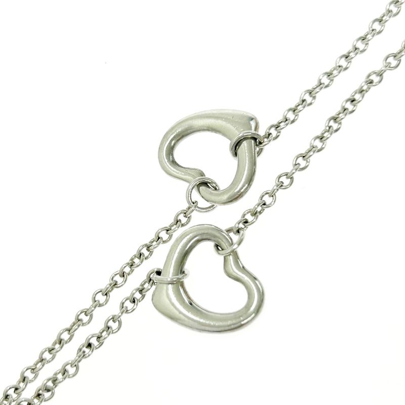 Tiffany & Co Tiffany & Co Silver Elsa Peretti Open Heart 3p Bracelet 2.9g 925