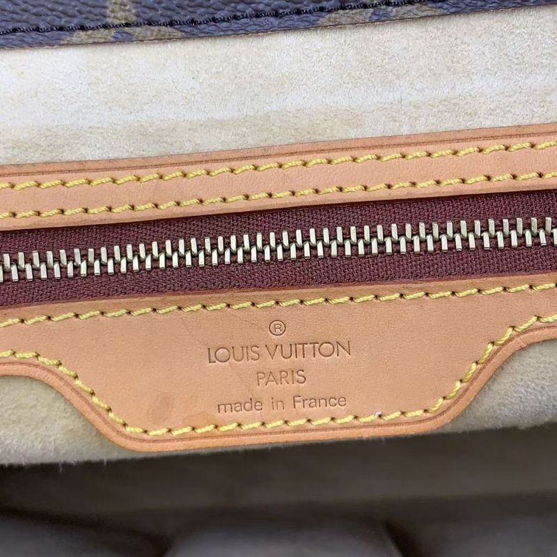 Louis Vuitton Luko Monogram Leather × PVC Brown Tote Bag Gold M51155