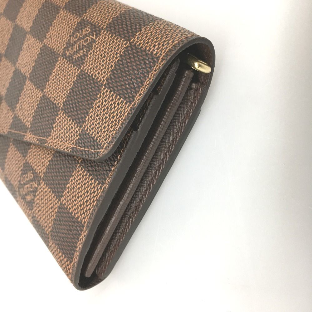 Louis Vuitton Long Wallet Damier Portefeuille Sara Ic Chip Warped