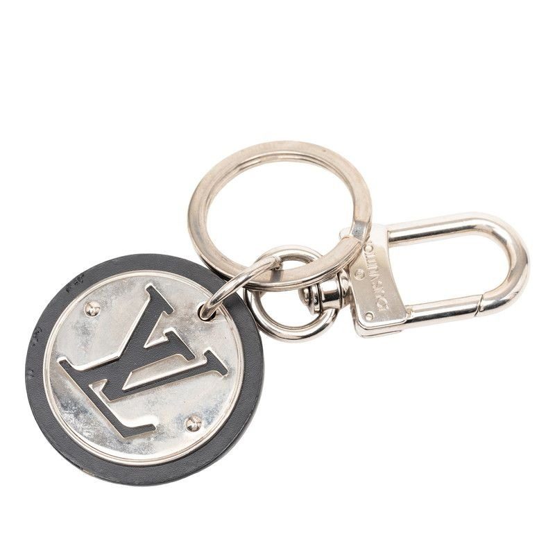 Louis Vuitton LV Circle Key Sling Bag Charm Silver Black Metal