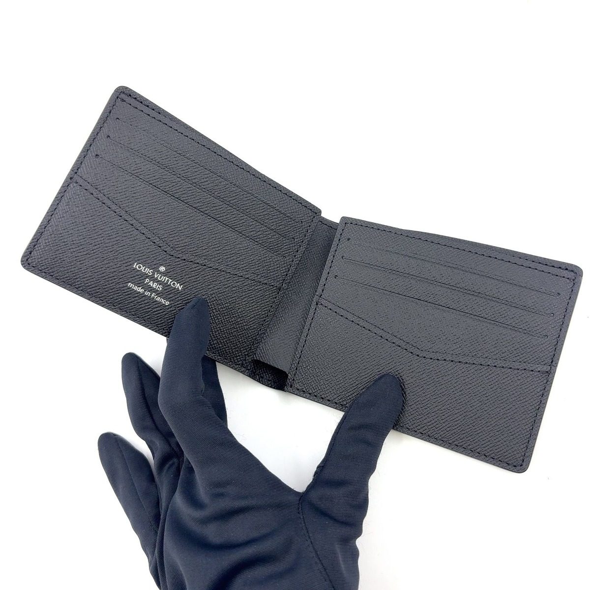 Louis Vuitton Portefeuille Calf Monogram Eclipse Gray Black Wallet — view 3