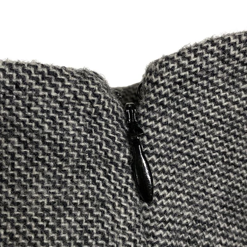 Dior/christian Dior Skirt Suit For Women - Gray Light Gray And Multi Wool