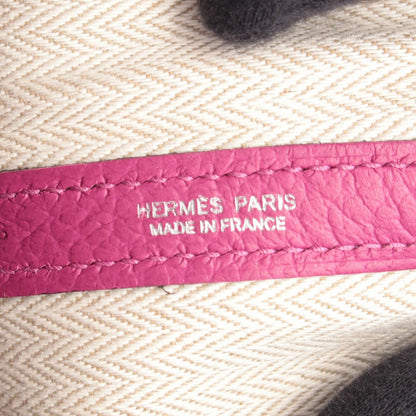 Hermes Tote Garden Party TPM Rose Purple Leather Pink — view 4
