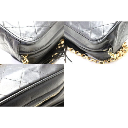 Chanel Quilted Fringe Leather Chain Shoulder Bag — view 9