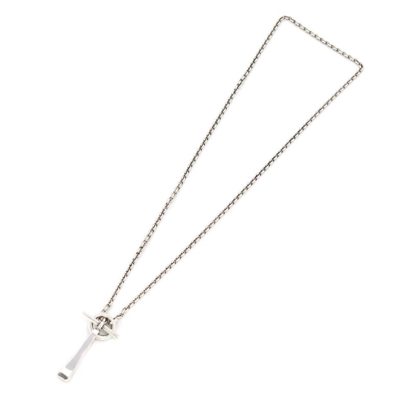 Hermes Clous De Forge Choker Necklace 43cm (1693in) Long Star Ring Silver Sv925