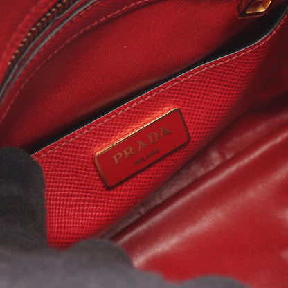 Prada Handbag Saffiano Cuir Red Leather 2-Way — view 4