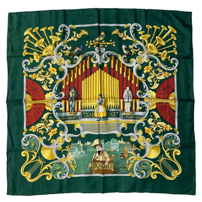 Hermes Scarf Silk Carre 90 Orgauphone ET Autres Mecaniques Pipe Organ — view 2